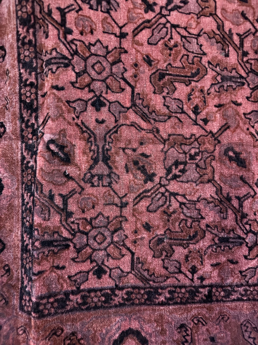 Late 19th Century European Burgundy Velvet Low Pile Coverlet ID: 805173