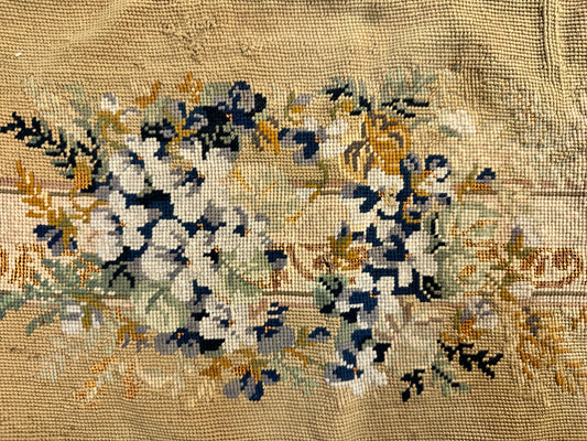 19th Century French Needlepoint Pillowcase ID: 853