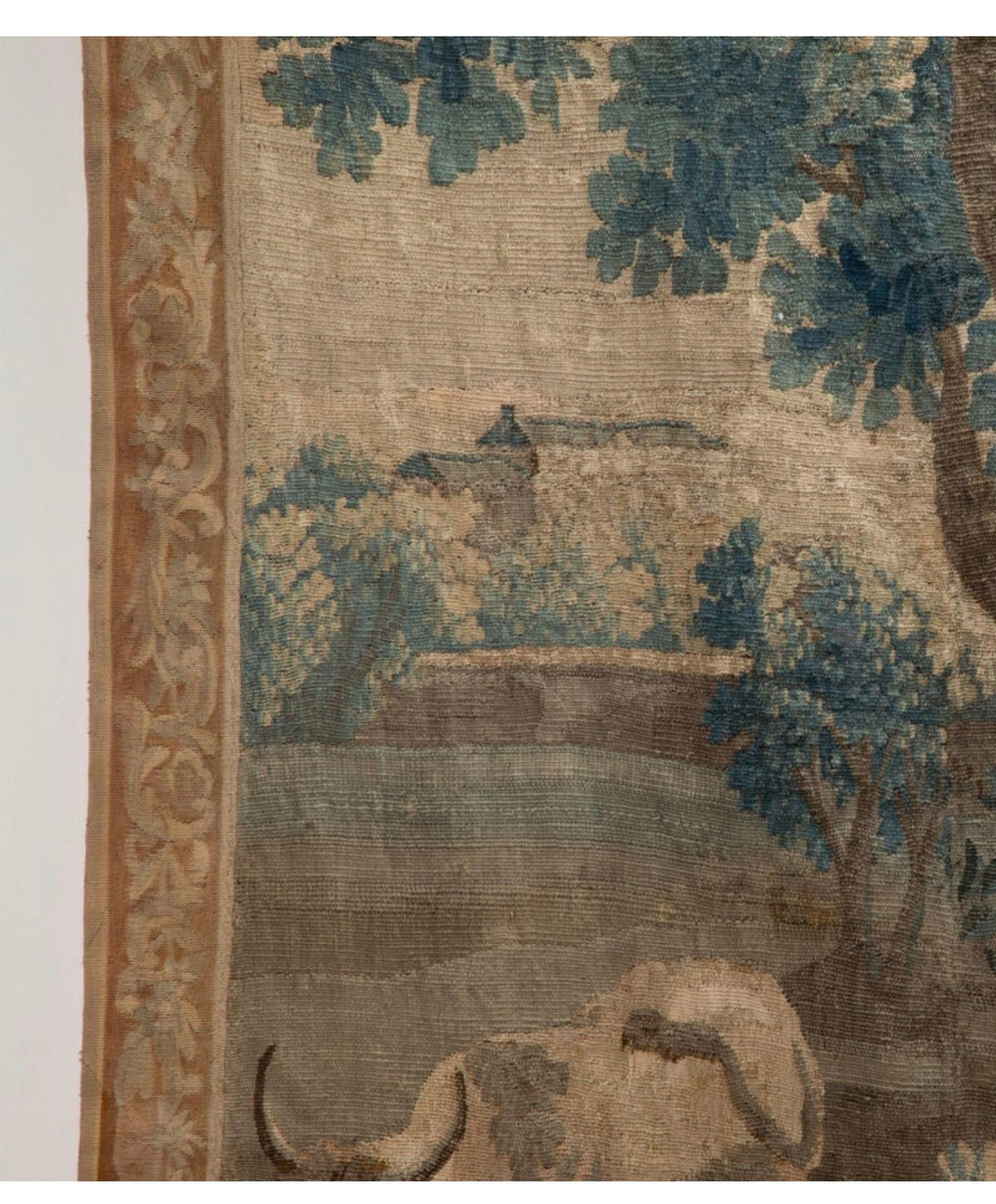 Early 18th Century Flemish Tapestry Wall Hanging - Girl on a Swing