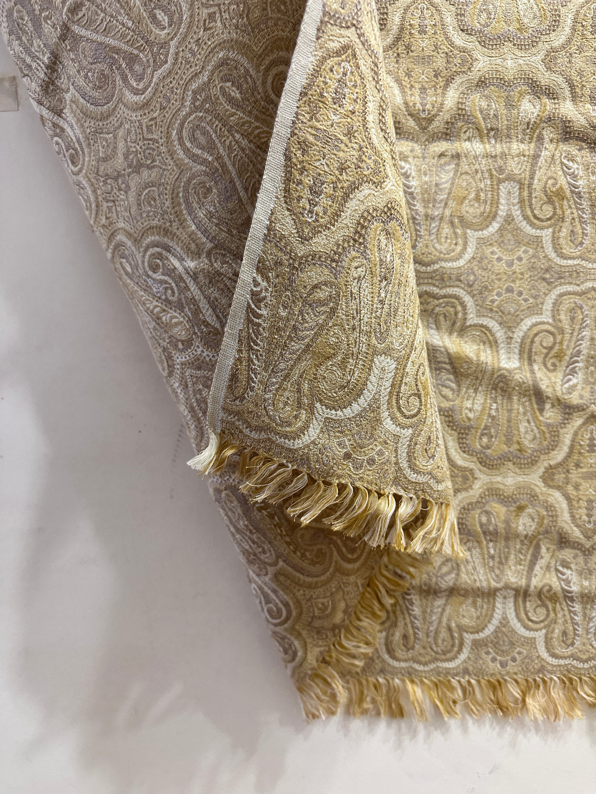 19th Century Machine-made Indian Paisley Throw ID: L030