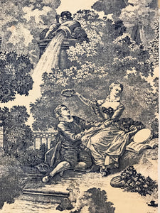19th Century Pair of French Toile