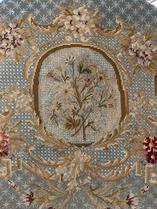 19th Century French Needlepoint for seat cover ID: M17-012
