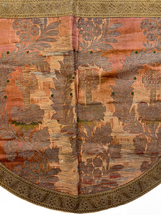 16th Century Italian Embroidery on Brocade ID: M38