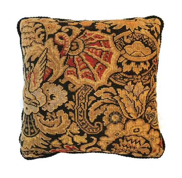 19th Century English Needlepoint Pillow