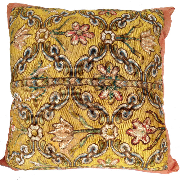 16th Century Italian Embroidery Pillow