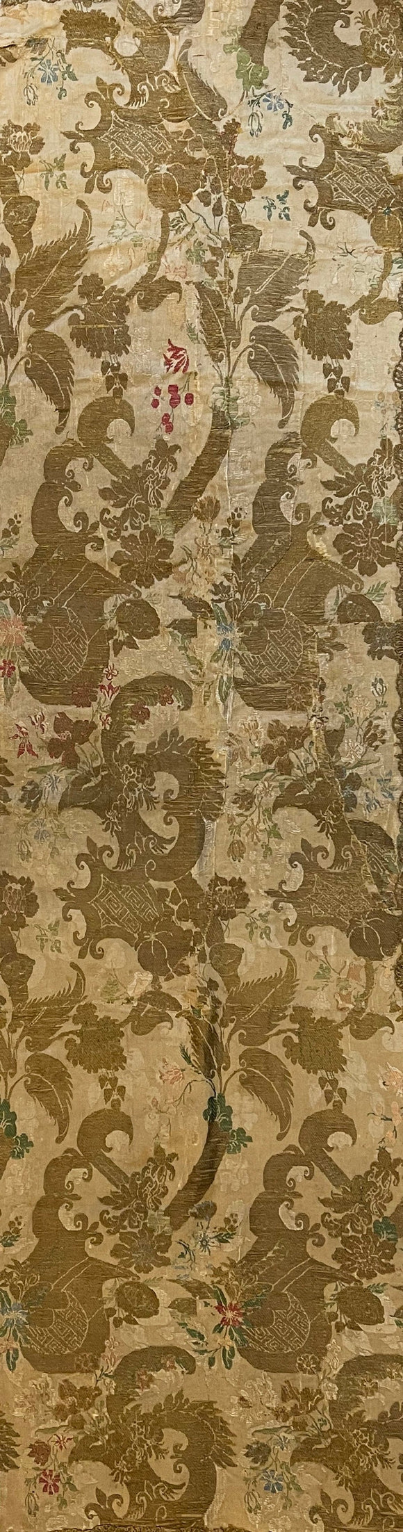 17th Century Large French Metallic Embroidery