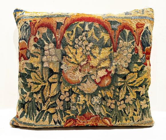 Early 16th Century Brussels Tapestry Pillow