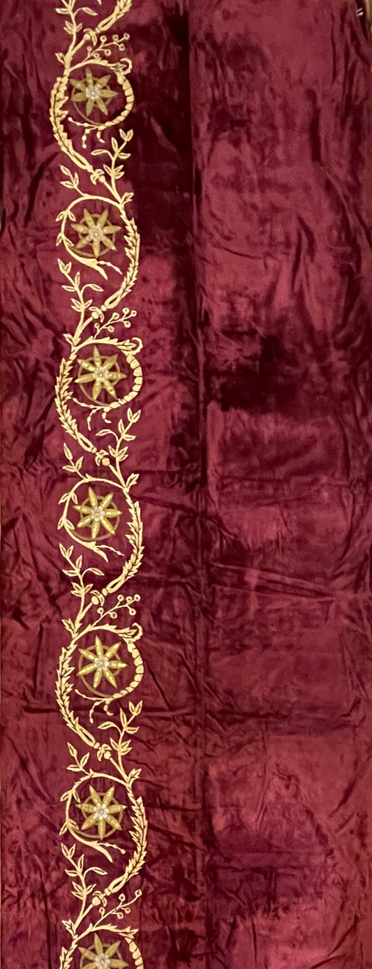 Pair of 17th Century French Applique Cut Velvet ID: T042110, 710041
