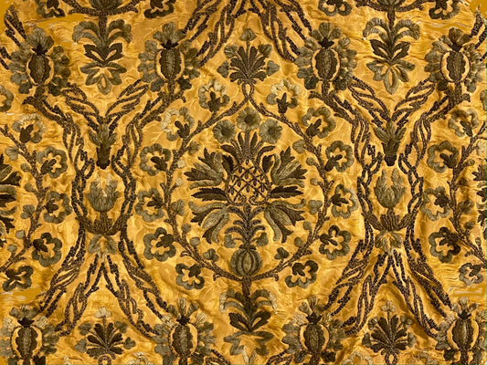 18th Century French Embroidery on Silk ID: T042113