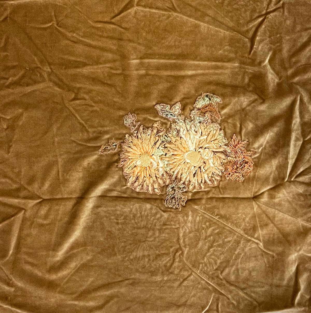 18th Century French Applique on Velvet ID: T042114
