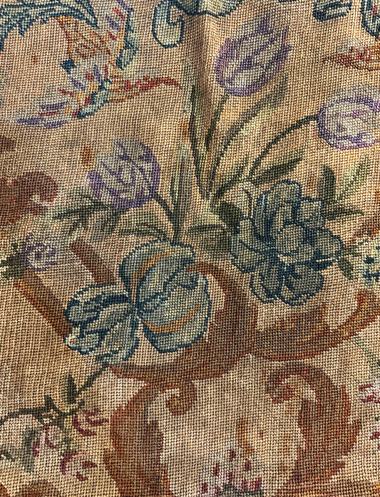 18th Century French Needlepoint Pillowcase (ID: T073101)