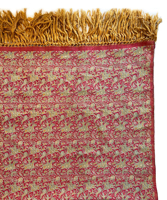 19th Century Persian Wall Hanging Silk Embroidery ID: T082106