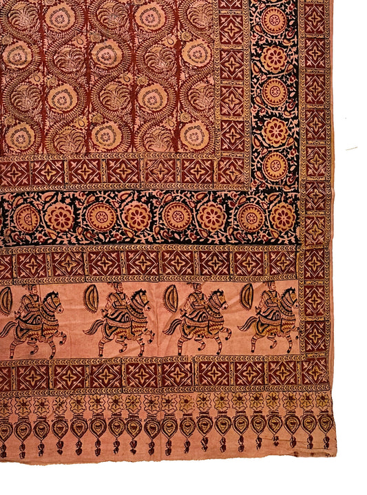 20th Century Turkish Block Print on Cotton Textile ID: T082445