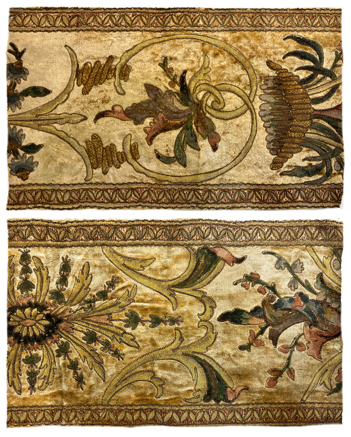 18th C. Italian Cut Velvet for Pillow ID: T082461