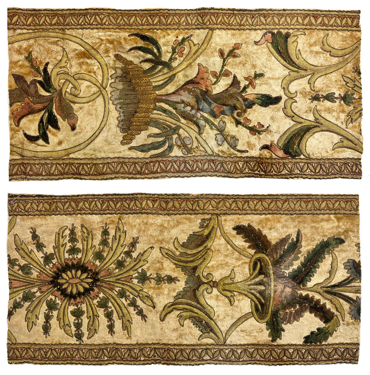 18th C. Italian Cut Velvet for Pillow ID: T082462