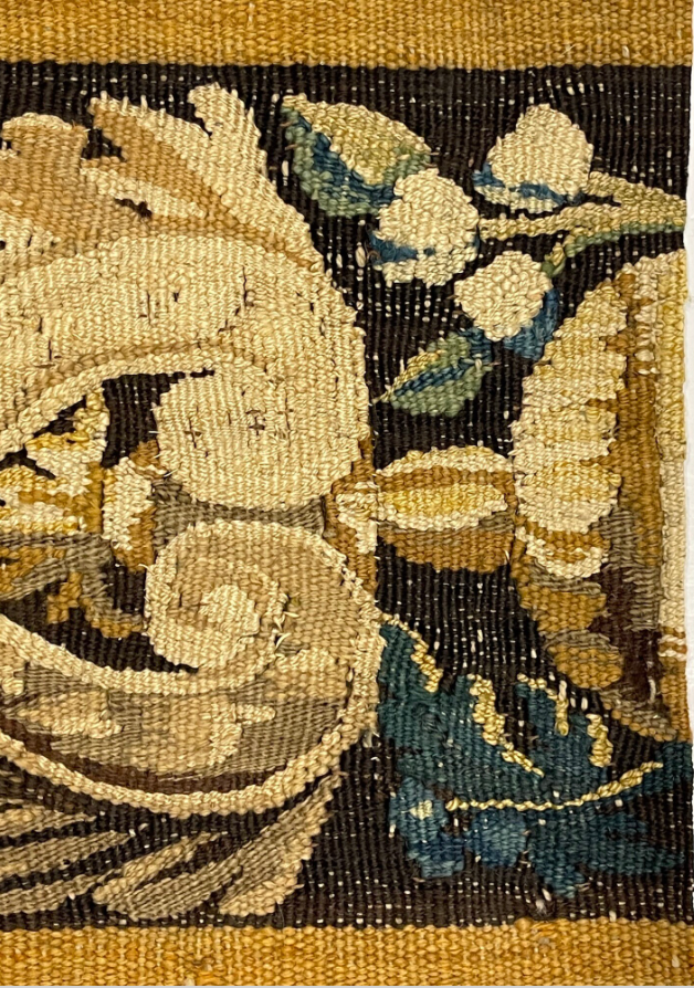 17th Century Brussels Tapestry Border Fragments ID: T121402