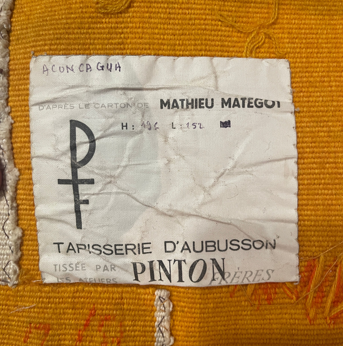 20th Century Modern French Tapestry by Mathieu Mategot (ID: TAP040522)