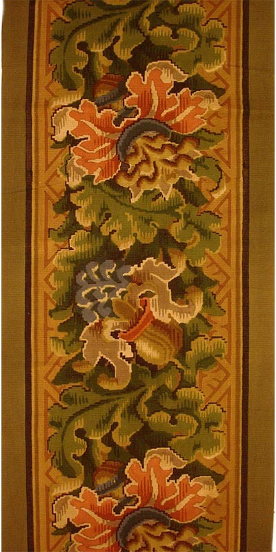 19th Century American Painted Tapestry Border