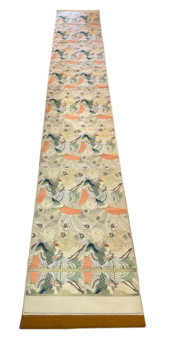Late 18th Century Japanese Silk Scroll Textile