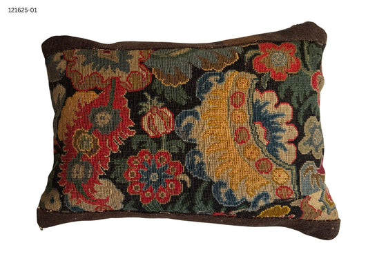 17th Century English Needlepoint Pillow Cover