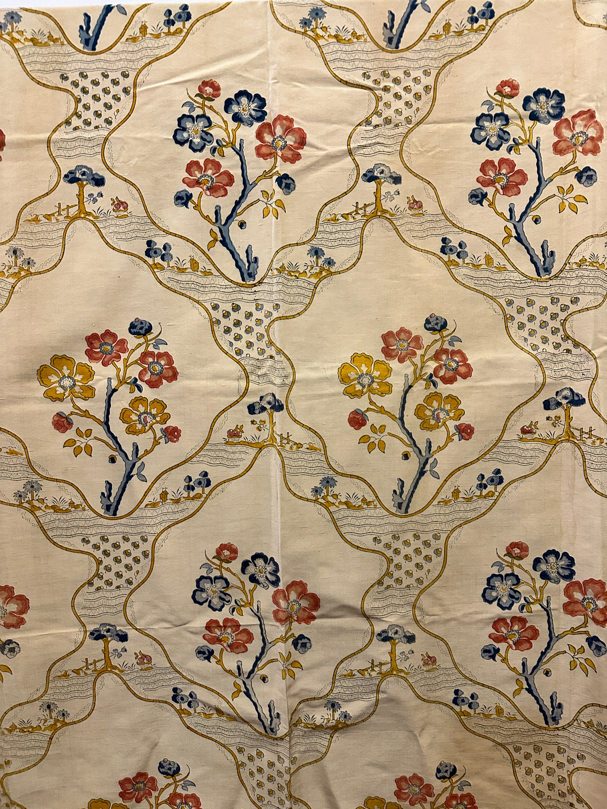 20th Century French Printed Silk ID: 2006