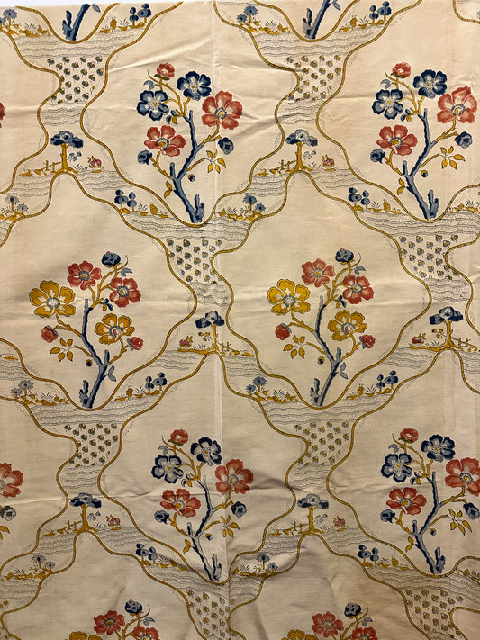 20th Century French Printed Silk ID: 2006