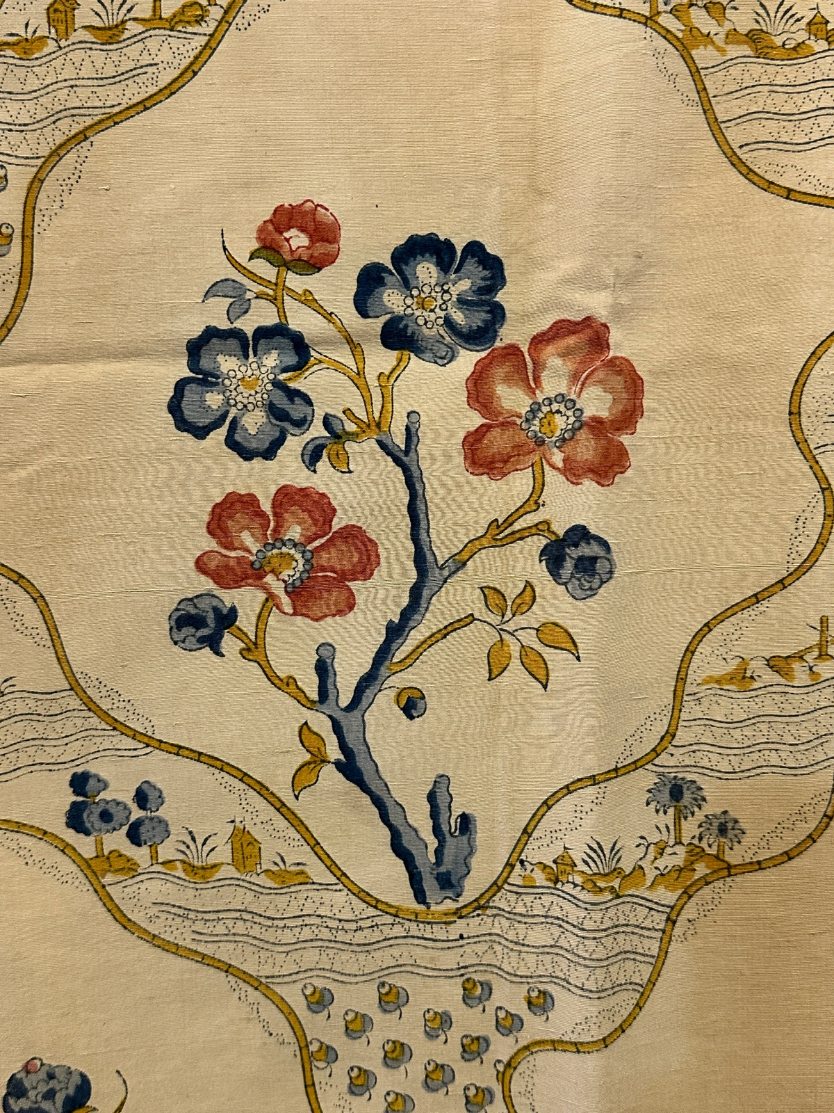 20th Century French Printed Silk ID: 2006