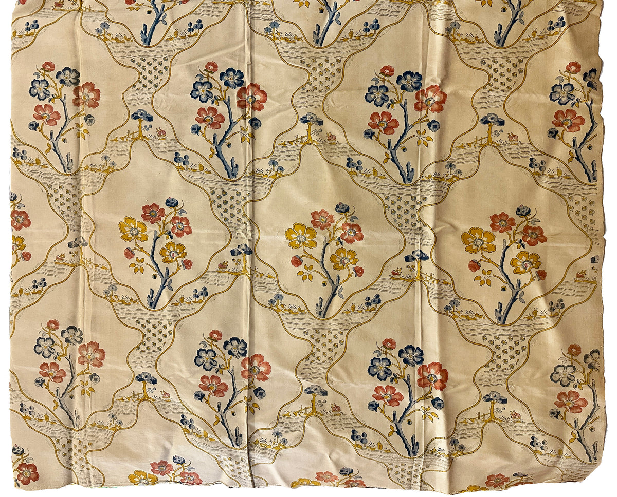 20th Century French Printed Silk ID: 2006