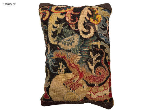 17th Century English Needlepoint Pillow Cover