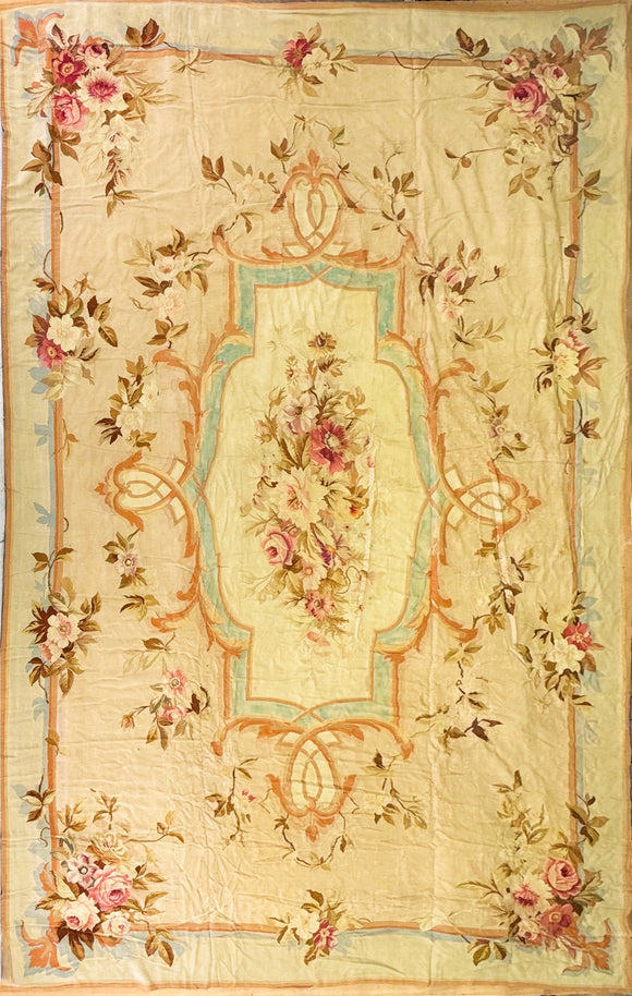 19th Century French Aubusson Room Size Rug (ID: 710007)