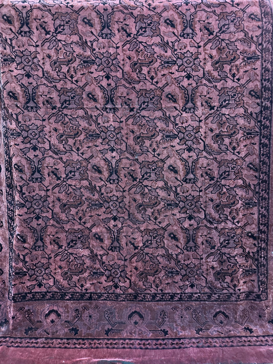 Late 19th Century European Burgundy Velvet Low Pile Coverlet ID: 805173
