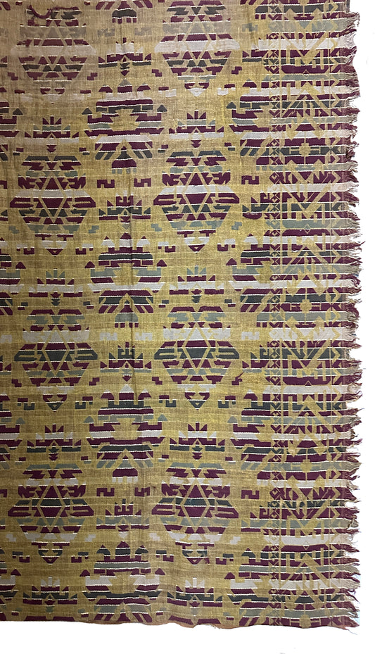 19th C. American Woven Textile (damaged) ID: 874