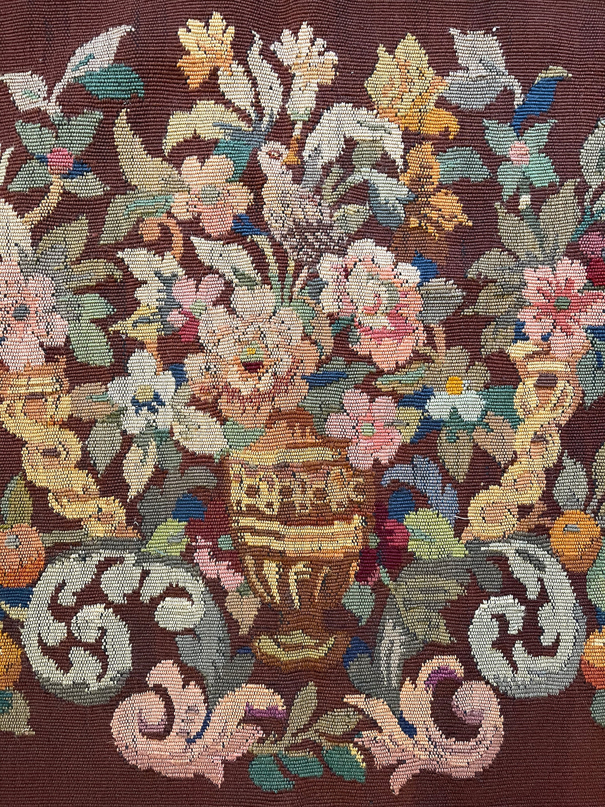 19th Century Brussels Tapestry for Pillows ID: D0619-11