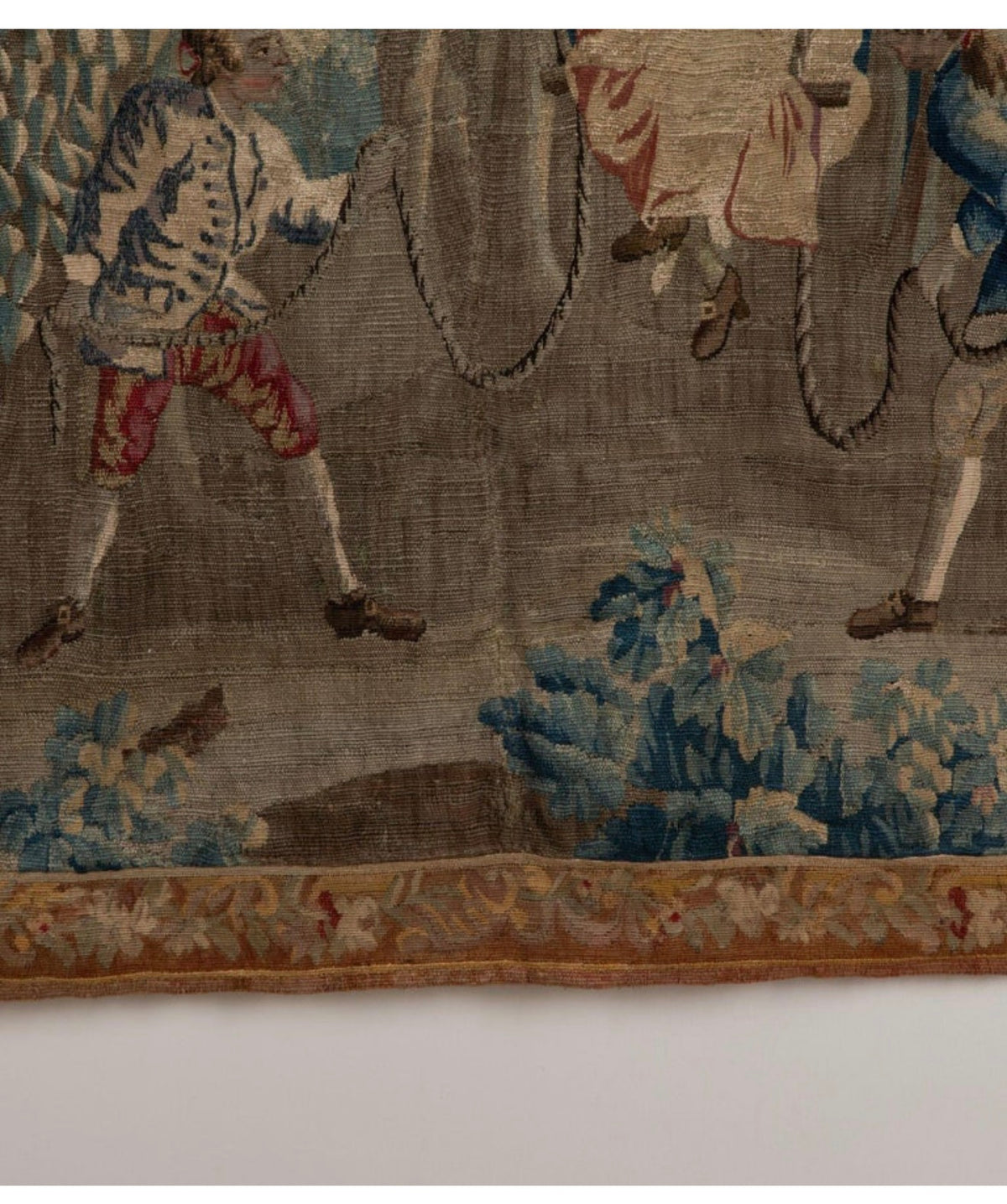 Early 18th Century Flemish Tapestry Wall Hanging - Girl on a Swing