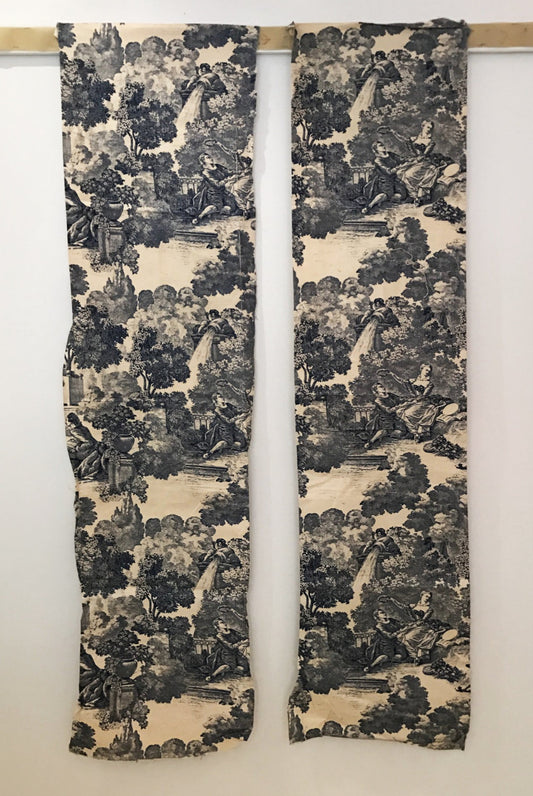 19th Century Pair of French Toile ID: L126 A|B