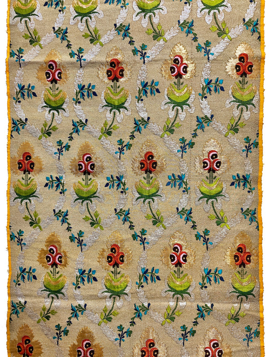 18th Century Russian Silk Woven Embroidery ID: M022