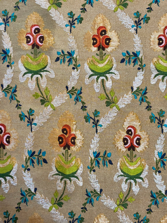 18th Century Russian Silk Woven Embroidery ID: M022