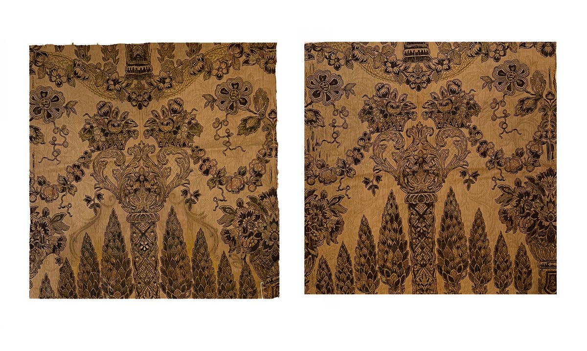 19th Century French Silk Embroidery for Pillow ID: M065