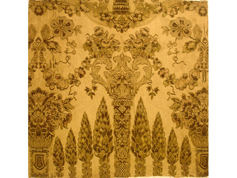 19th Century French Silk Embroidery for Pillow ID: M065