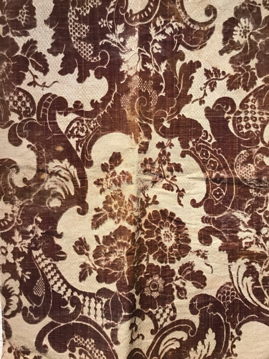 19th Century Brussel Cut Velvet ID: M17-008