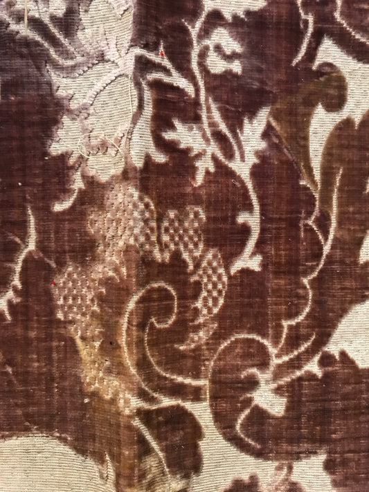 19th Century Brussel Cut Velvet ID: M17-008