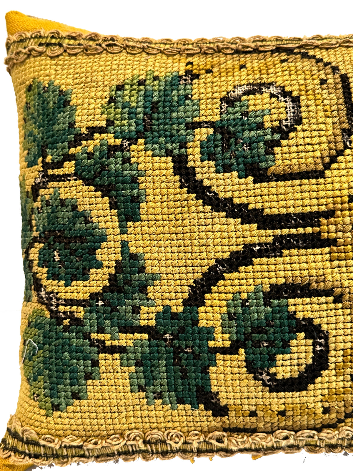 17th Century Italian Needlepoint Pillow ID: P030110