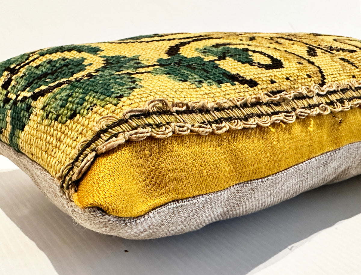 17th Century Italian Needlepoint Pillow ID: P030110