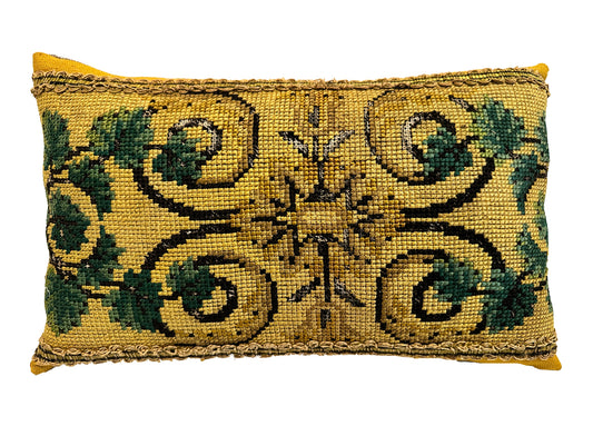 17th Century Italian Needlepoint Pillow ID: P030110