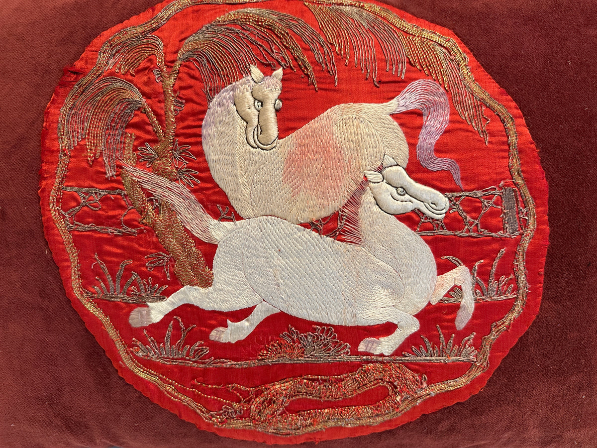 18th Century Chinese Embroidery Pillow ID: P040901 | P040902