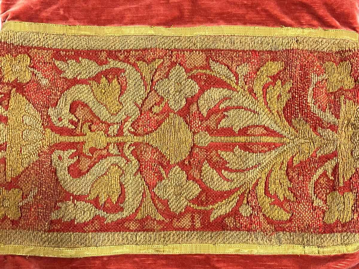 18th Century Italian Embroidery Pillowcase ID: P1031