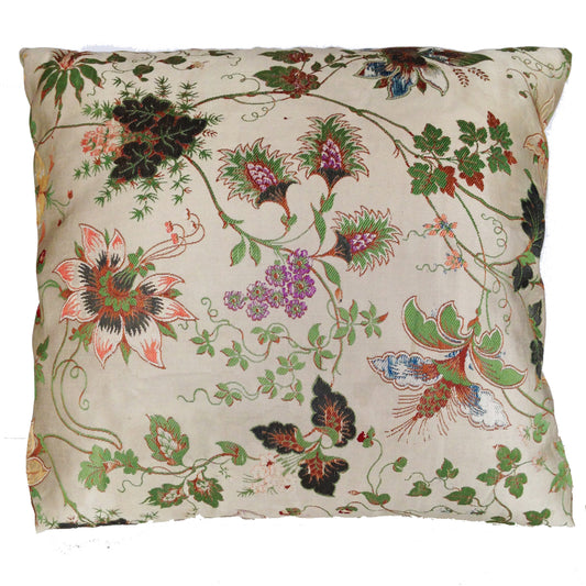 18th Century French Silk Embroidery Pillow ID: P1090
