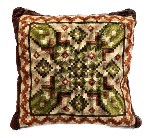 19th Century American Needlework Pillow ID: P160809