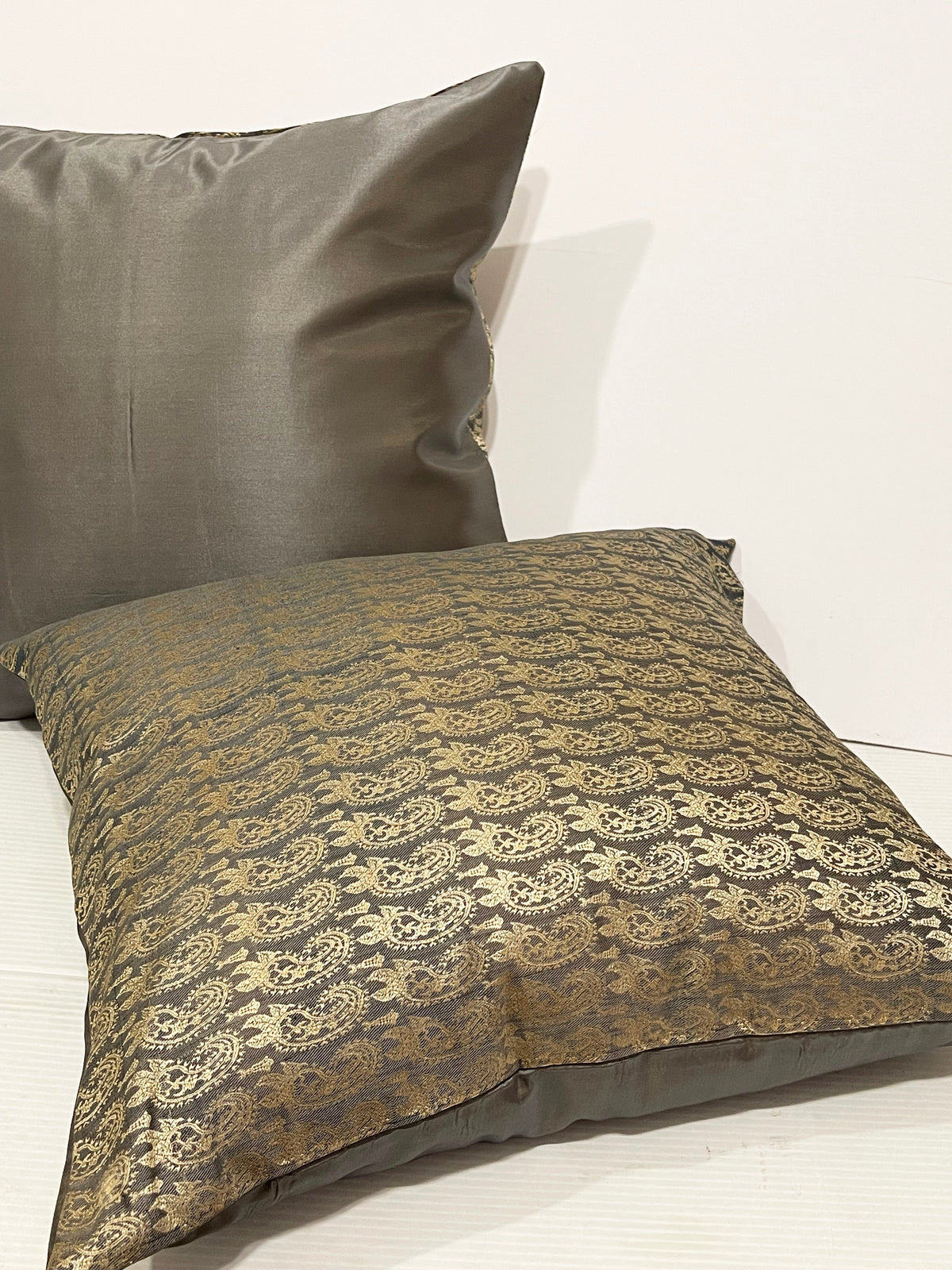 18th Century Italian Paisley Design Silk Pillow ID: P210603