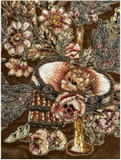 16th Century French Cut Velvet with Embroidery